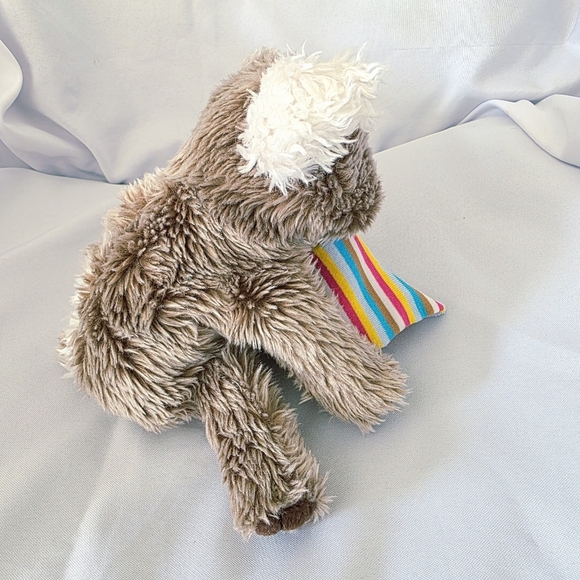 Animal Alley Terrier Dog Plush Stuffed Toy Striped Sock In Mouth 8 Inch 2000 - Picture 6 of 10